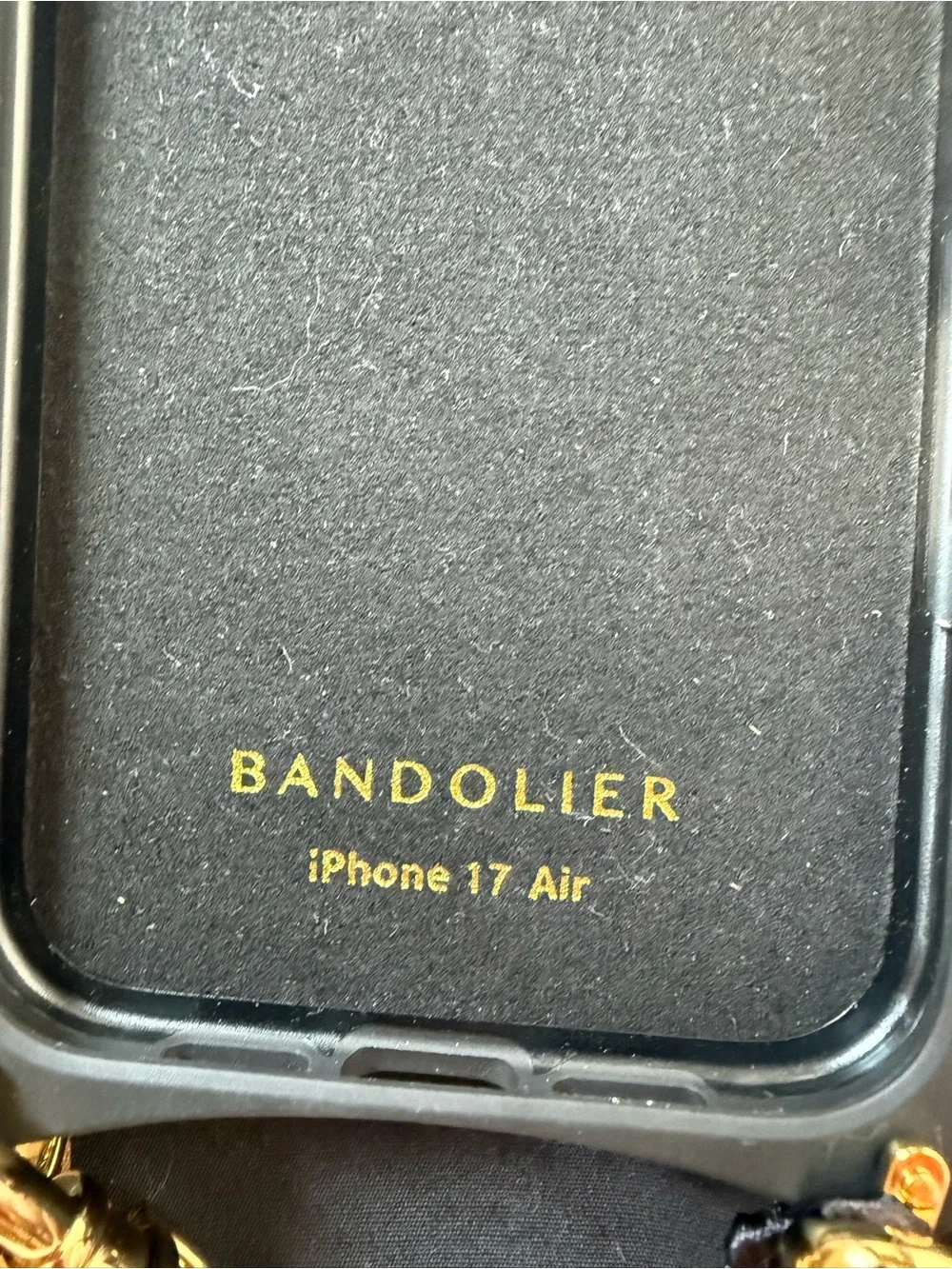 Bandolier iPhone 17 Air Crossbody Ivory Leather Case Strap + screen protectors